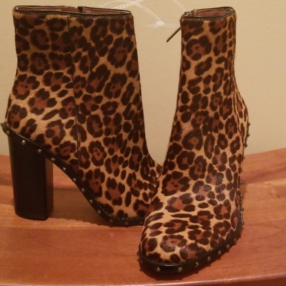Boots Calf Hair Leopard Gorgeous NEW - Picture 2 of 8